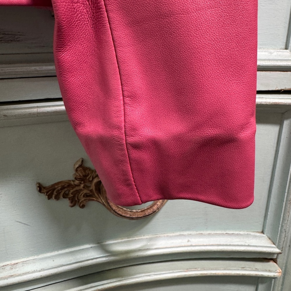 Valerie Stevens Vibrant Pink Leather Jacket - Picture 7 of 15